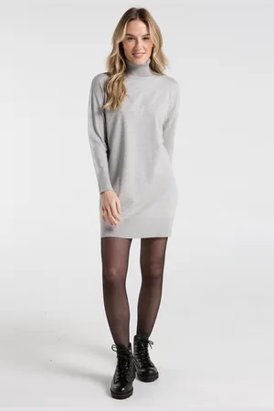 French Connection Womens Knitted High Neck Jumper Dress - Size Large