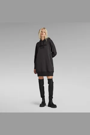 G-Star Womens G-Star RAW Flock Hooded Sweat Dress - Cotton - Size Small