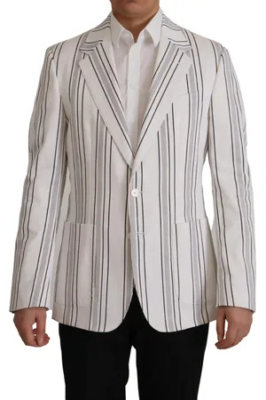 Dolce & Gabbana Mens Striped Cotton Blazer - - Size IT 54 (Men