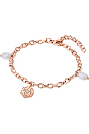 Valero Pearls Womens Bracelet stainless steel freshwater cultured pearl white preciosa - Size 20 cm