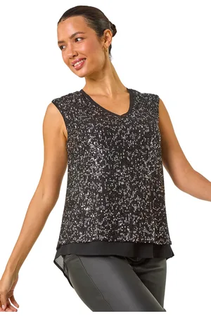 Roman Womens Sequin Tunic Top - - Size 10 UK