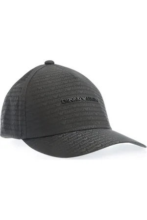 Emporio Armani Mens Accessories Nylon Allover Jacquard Logo Baseball Cap in Cotton - One Size