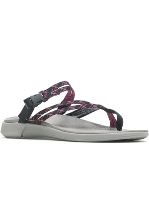 Hush Puppies Womens/Ladies Good Sandals (Black/Grey/Pink) - - Size UK 3