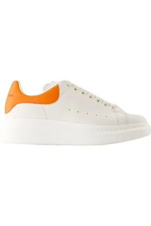 Alexander McQueen Womens Oversize Sneakers - - Leather - /Orange Calfskin - Size EU 42