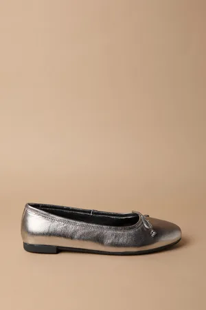 Oasis Womens Blythe Leather Round Toe Ballet Pumps - - Size UK 7