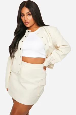 Boohoo Womens Plus Textured Mini Skirt - - Size 22 UK