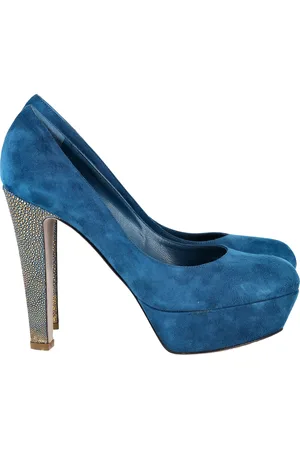 Sergio Rossi Pre-owned Womens Accent Heel Pumps in Suede - Size EU 37