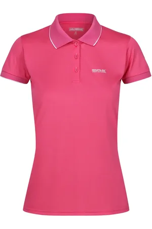 Regatta Womens/Ladies Remex II Polo Neck T-Shirt (Flamingo Solid) - Size 14 UK