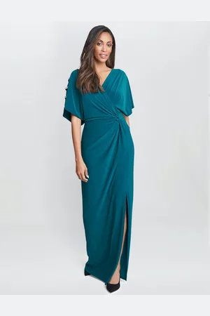 Gina Bacconi Womens PASCALE LONG KNOT FRONT JERSEY DRESS - - Size 12 UK