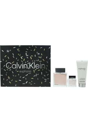 Calvin Klein Mens Euphoria Men Eau de Toilette 100ml + 15ml + Aftershave Balm Gift Set - One Size