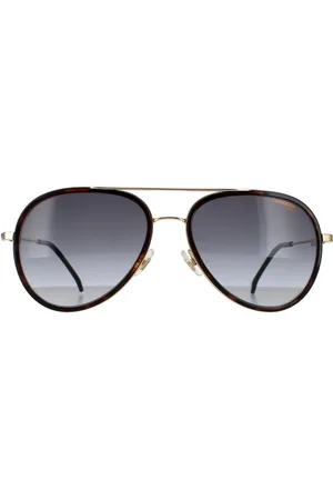 Carrera Aviator Mens Dark Havana Grey Gradient Sunglasses - Metal - One Size