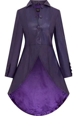 Infinity Womens Gothic Full Length Victorian Coat - Vantaa Lamb Leather - Size Large