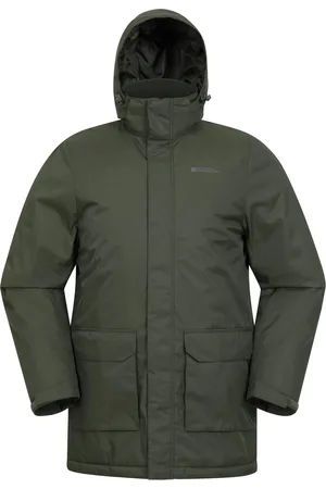 Mountain Warehouse Mens Ranger Padded Parka ( Green) - Size 2XS