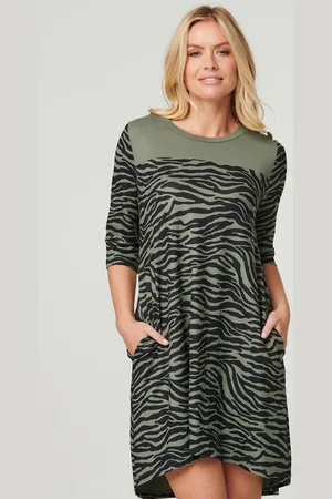 Izabel London Womens Zebra Print Short Skater Dress - Size 8 UK