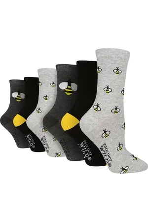 Wild Feet Womens 6 Pack Ladies Fun Design Socks