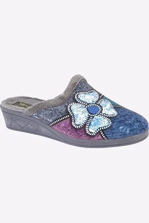 Sleepers Kimberly Flower Slippers Womens - - Size UK 5
