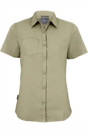 Craghoppers Womens/Ladies Expert Kiwi Short-Sleeved Shirt (Pebble Brown) - - Size 16 UK