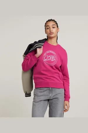G-Star Womens G-Star RAW Large Logo Crew Sweater - Cotton - Size X-Small