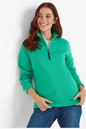 Tog 24 Pearson Womens Knitlook Fleece Zipneck Jade Marl - - Size 20 UK