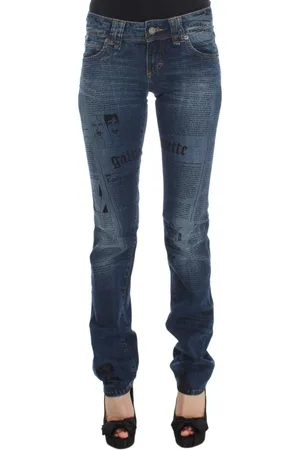 John Galliano WoMens Wash Cotton Blend Slim Fit Bootcut Jeans material_cotton - Size 26 (Waist)