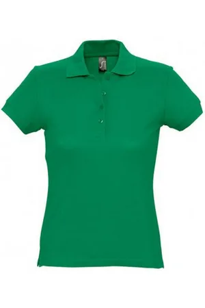 Sols Womens/Ladies Passion Pique Short Sleeve Polo Shirt (Kelly ) Cotton - Size Medium