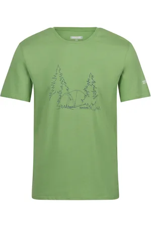 Regatta Mens Breezed IV Tree T-Shirt (Piquant Green) - - Size Large
