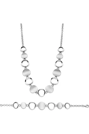 ORPHELIA WoMens 925 Sterling Set: Chain + Bracelet - SET-025 - One Size