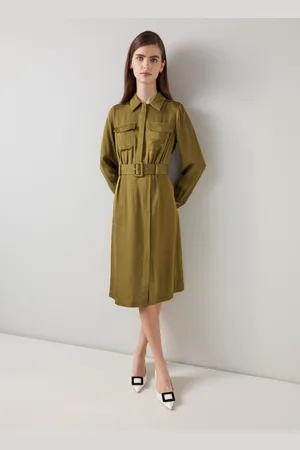 LK Bennett Womens Newton Dresses, Olive - - Size 6 UK