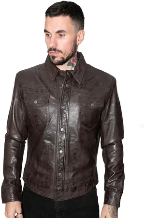 Infinity Mens Retro Shirt Jeans Jacket-Beijing - - Size X-Large