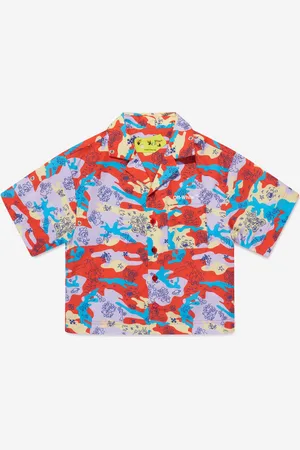 OFF-WHITE Boys Puzzleflage Bowling Shirt in - Size 10Y
