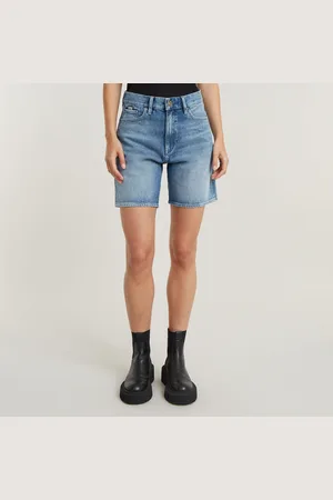 G-Star Womens G-Star RAW High Bermuda Shorts Clean Edge - Cotton - Size 31 (Waist)
