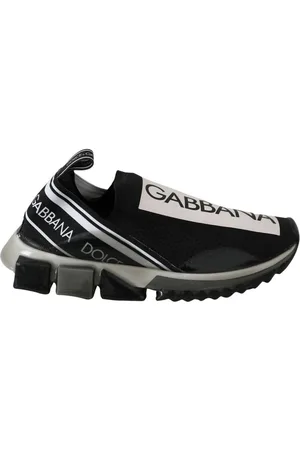 Dolce & Gabbana Mens White SORRENTO Sport Stretch Sneakers Elastane - Size EU 39