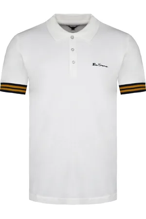 Ben Sherman Pineapple Pique Mens Polo Shirt Cotton - Size Large