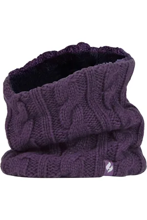 Heat Holders Womens Ladies Cable Knit Winter Fleece Lined Thermal Neck Warmer - - One Size