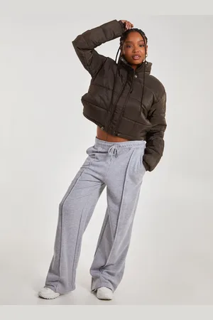 Pink Vanilla Womens Crop Bomber Jacket - - Size Medium