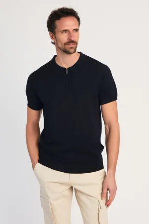 French Connection Mens 1/2 Zip Short Sleeve Polo Shirt - Size 2XL
