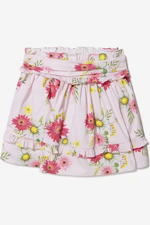 PATACHOU Girls Cotton Flower Print Skirt - - Size 4Y