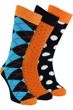 Happy Socks HS by - Mens 3 Pack Fun Novelty Dress - Argyle Cotton - Size UK 6-11