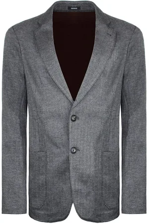 Emporio Armani Emporio Exclusive Mens Grey Printed Blazer - - Size Large