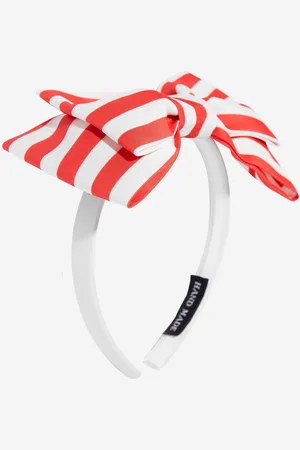 Mama Luma Girls Striped Bow Headband in - One Size