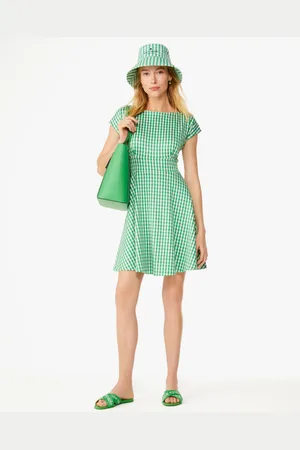 Kate Spade Womens Jazzy Gingham Ponte Fiorella Dress - - Size X-Large