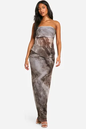 Boohoo Womens Tall Abstract Maxi Skirt - - Size 10 UK