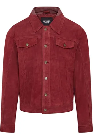 Infinity Mens Trucker Goat Suede Western Jeans Jacket - Yangon - - Size Large