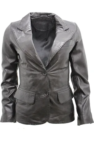 Infinity Womens 2 Button Blazer Jacket-Newport - Lamb Leather - Size 12 UK
