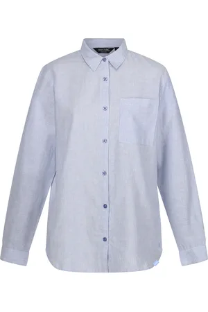 Regatta Womens/Ladies Primevere Striped Shirt (Hydrangea Blue) - - Size 18 UK