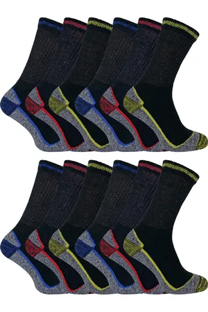 Sock Snob Mens 12 Pairs Unisex Soft Breathable Bamboo Work Socks - - Size UK 6-11