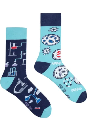 Spox Sox Unisex - Mens & Ladies Mismatched Novelty Odd Socks - Laboratory - Cotton - Size UK 11-12.5