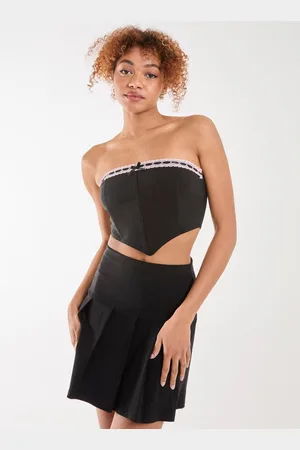 Pink Vanilla Womens Bow Detail Corset Top - - Size Medium