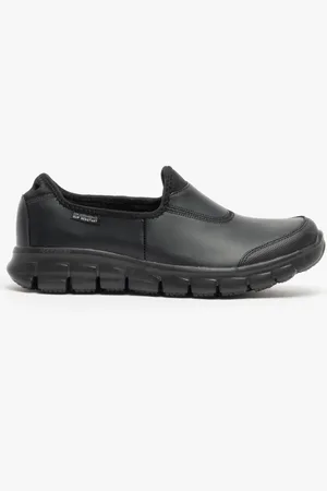 Skechers Womens RELAXED FIT - SURE TRACK Ladies Leather Anti-Slip Shoes - Size UK 9