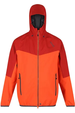 Regatta Great Outdoors Mens Imber II Lightweight Waterproof Jacket (Magma Orange/Burnt Tikka Red) - - Size Large